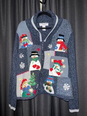 Ugly Christmas Sweater Xmas Cardigan Size XL